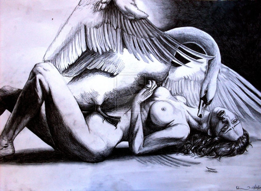 avian breasts girl_on_bottom greek_mythology interspecies leda leda_and_the_swan mythology nipples nude_female rape rapist rapist_real sex zeus zoophilia