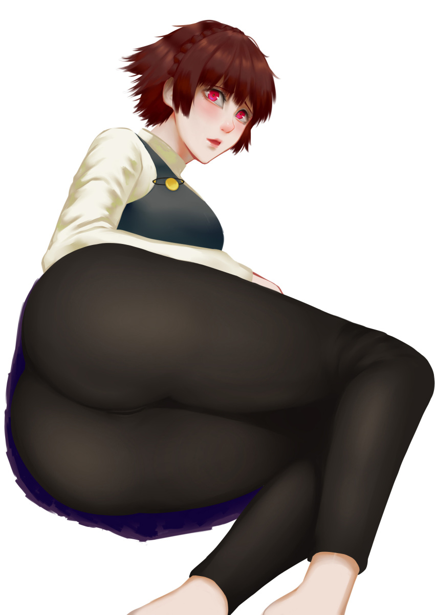 Rule 34 - ass clothed leggings looking at viewer niijima megami tensei persona persona 5 red eyes | 3116268