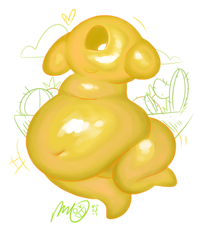ass bbw belly big belly cactus chubby chubby female fat female female focus female only gold heart hips humanoid large ass large butt mintrimo nintendo overweight pikmin plasm wraith