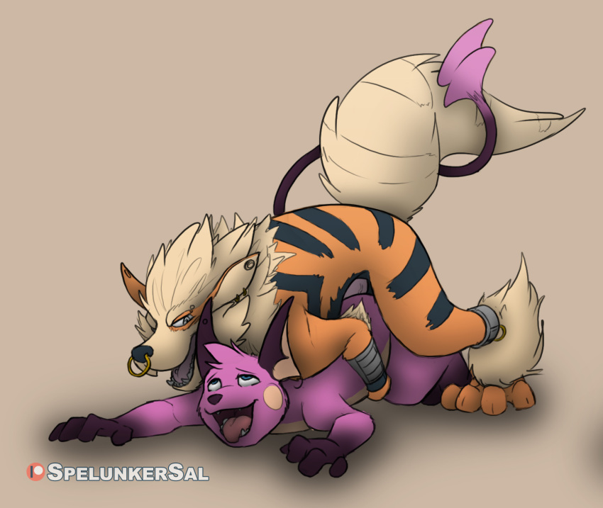 arcanine archy canid canine colored duo feral genitals hi_res irongut male mammal nintendo penis pokémon_(species) pokemon rai raichu rodent sal sex sketch spelunker video_games