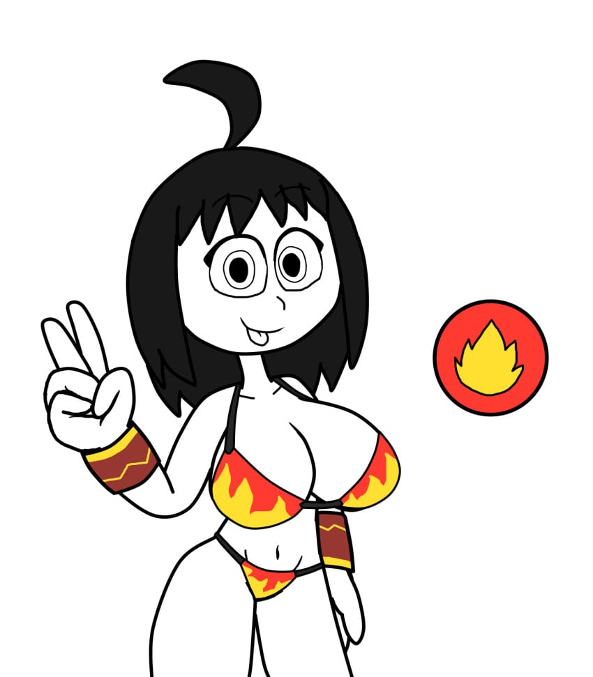 1girls bikini breasts busty doodle fire hidekihenry orb sketch super_tatoqui_the_mouse