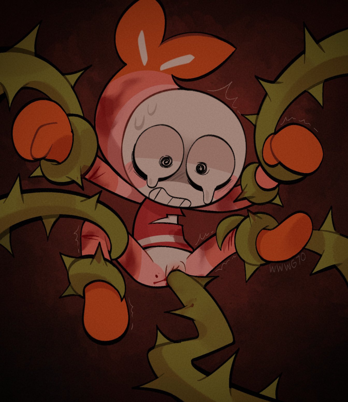 rule-34-70wwwwg-anthro-blood-crying-cuntboy-cuts-dandy-s-world-pain
