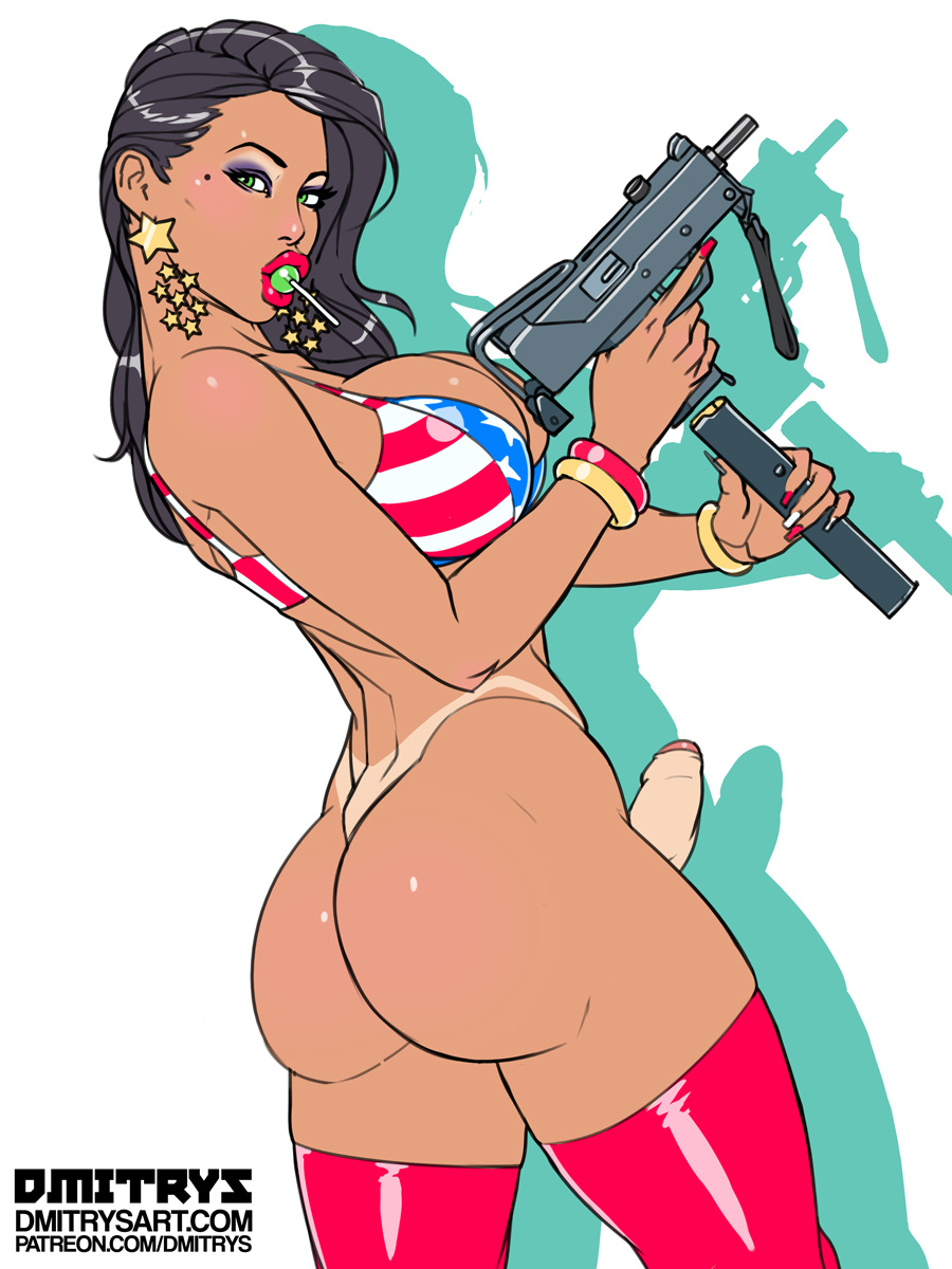 Bikini girl gun