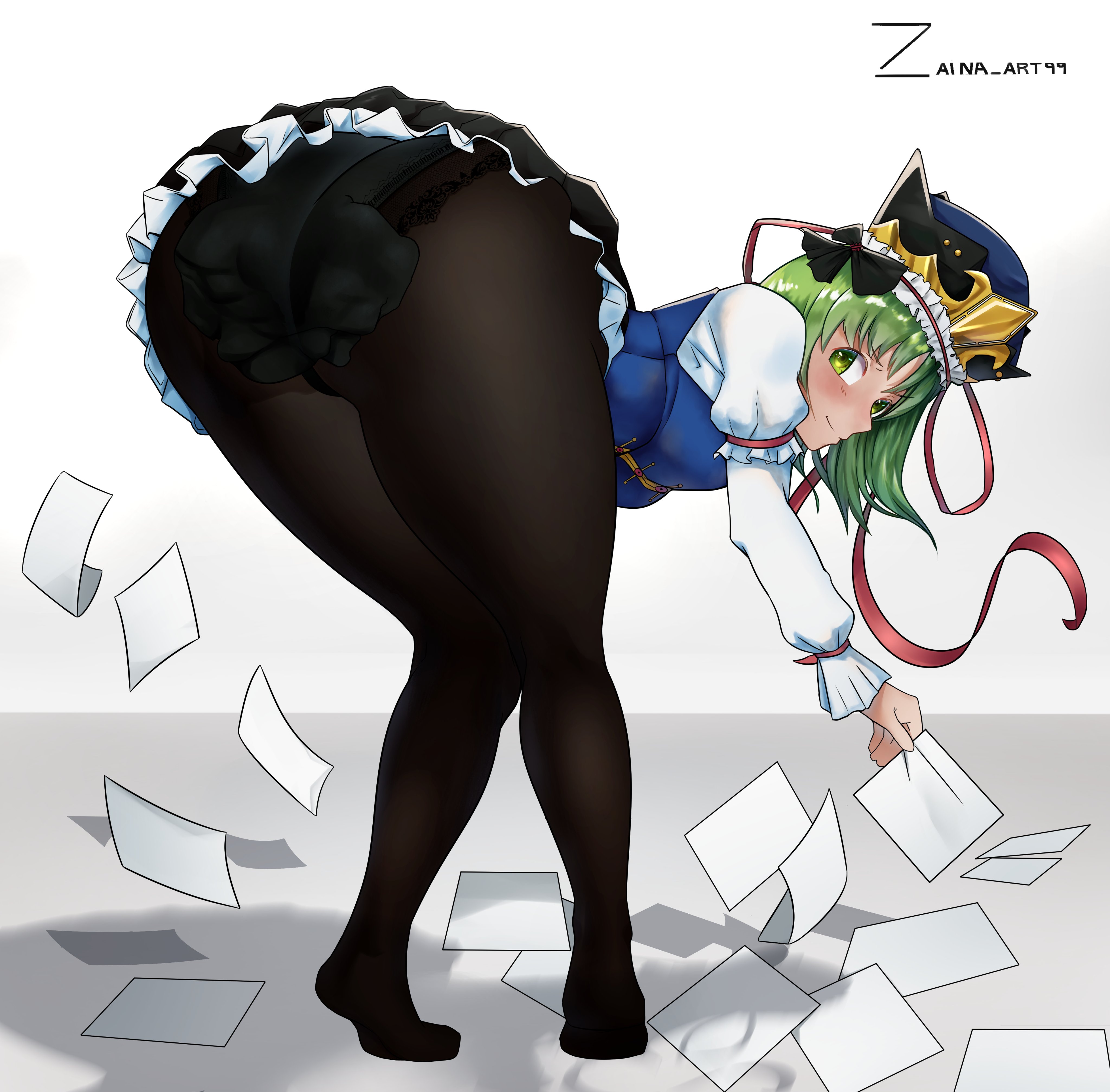 Rule 34 1girls Ass Bent Over Black Panties Eiki Shiki Green Eyes rule-34-1girls-ass-bent-over-black-panties-eiki-shiki-green-eyes