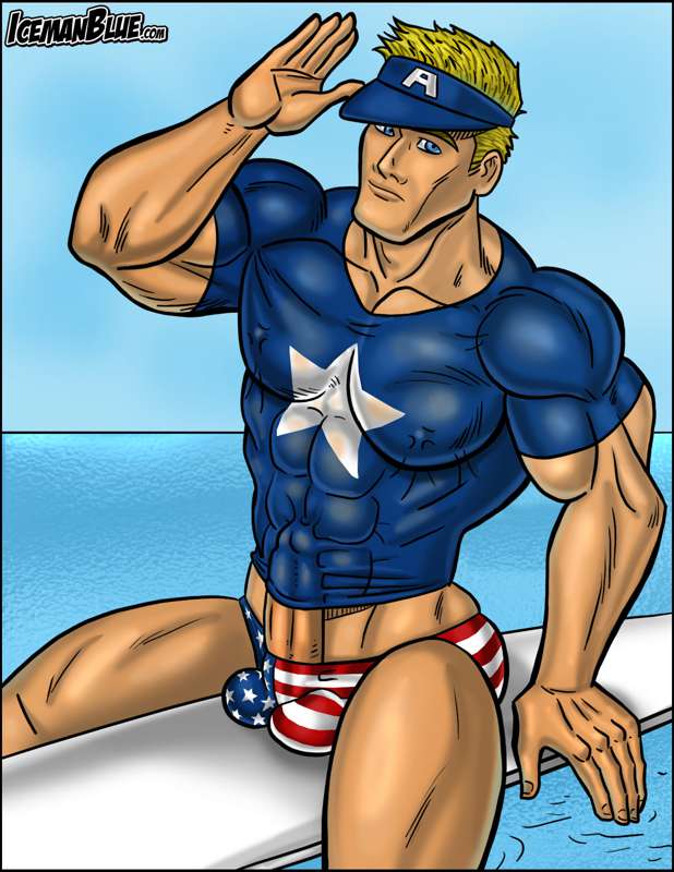 Rule 34 - 1male abs blonde hair blue eyes captain america icemanblue ...