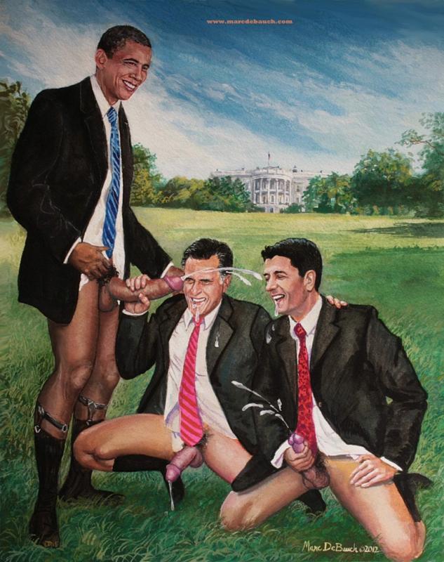 Rule 34 - 3boys american barack obama big cock big dick bottomless ...