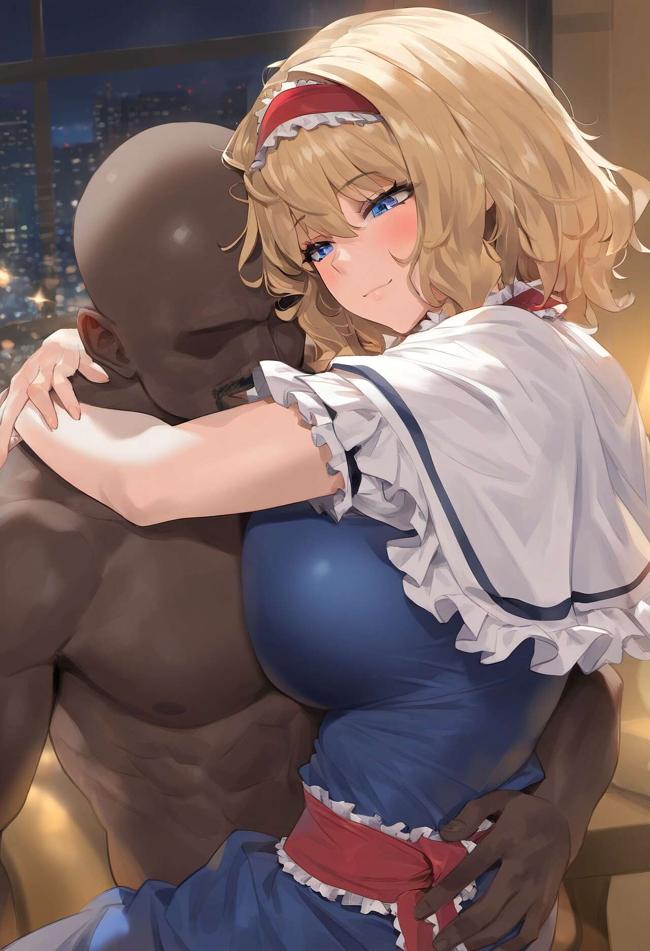 Rule 34 - ai generated alice margatroid big breasts blonde hair dark