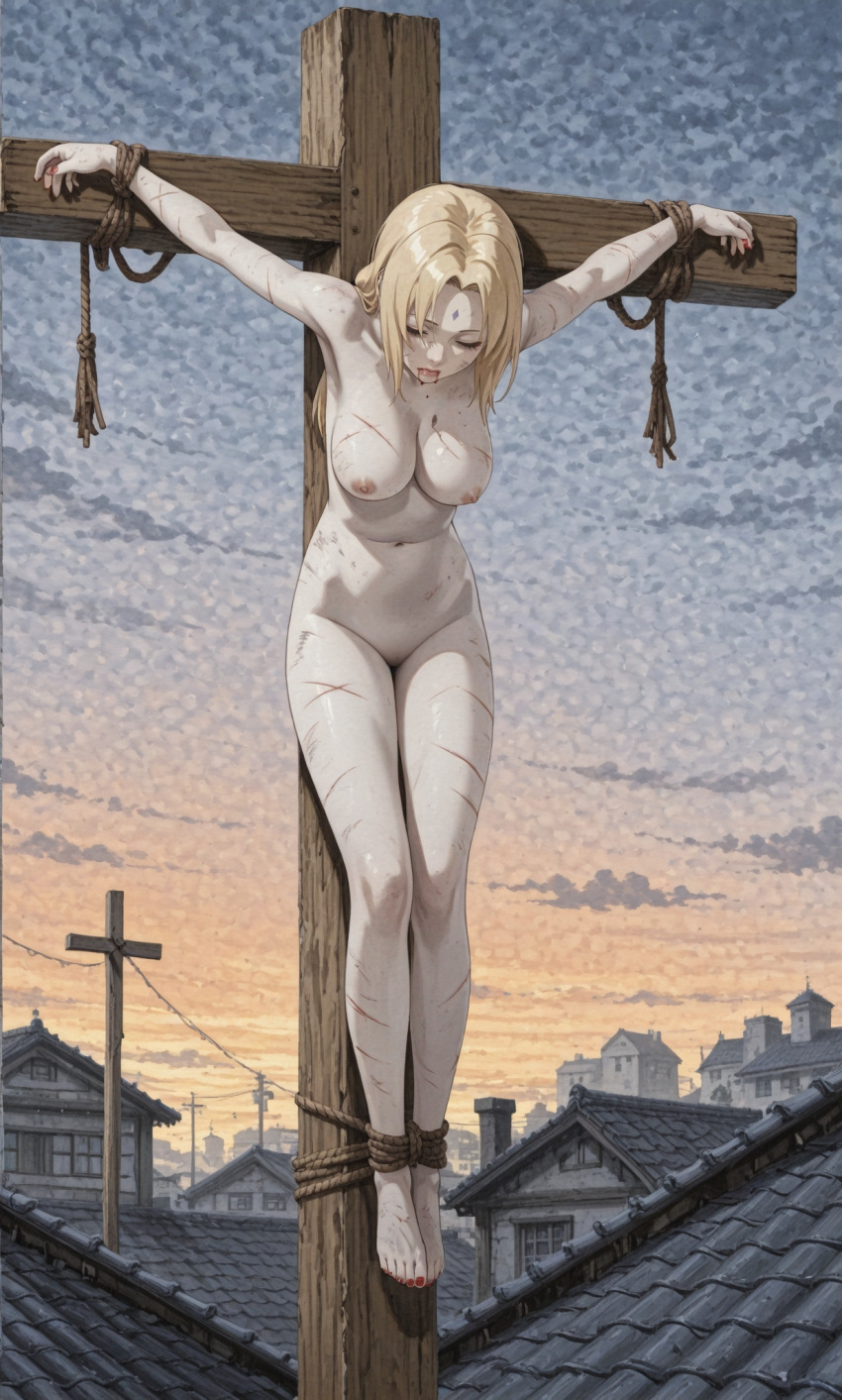 Rule 34 - ai-generated ai generated blonde hair blood in mouth bound ...