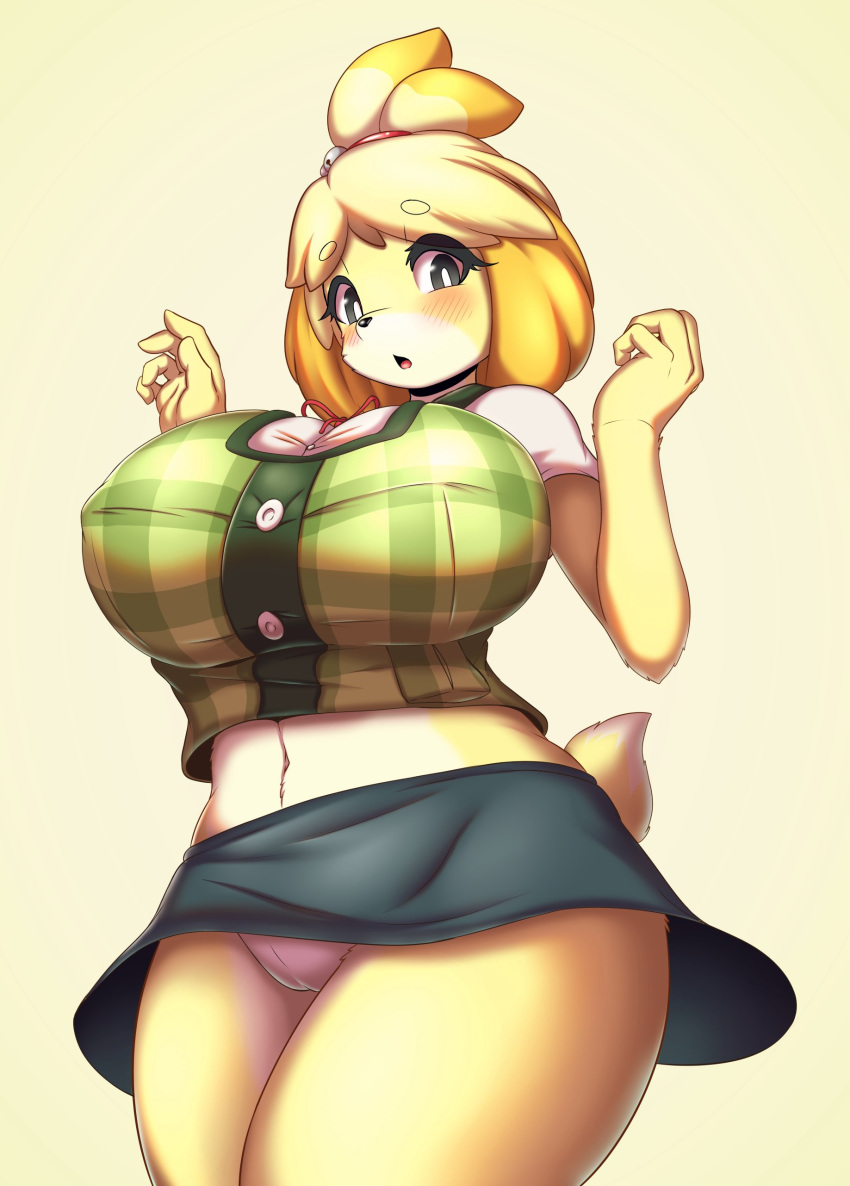 Rule 34 - 2018 alternate breast size animal crossing anthro blush