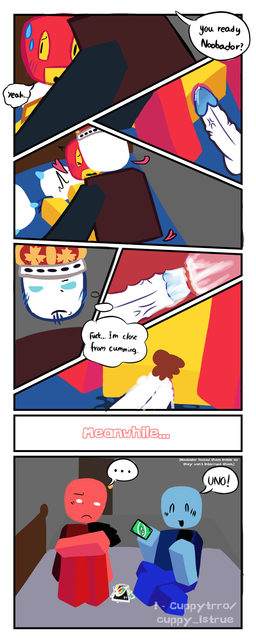 Rule 34 2boys Block Tales Blocky Body Blue Noob Comic Cruel King rule-34-1boy-1girls-angry-face-big-ass-big-butt-big-penis-blox-fruits