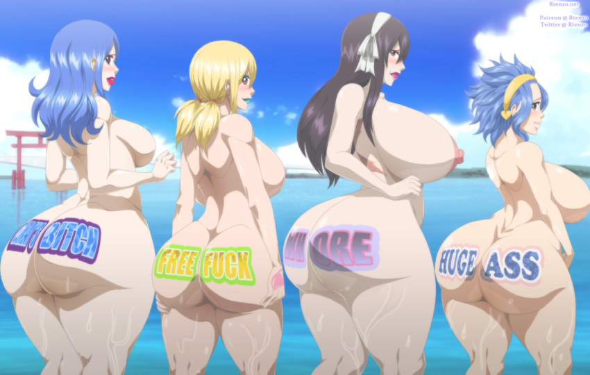 Rule 34 - 4girls areola ass tattoo beach big ass big breasts black hair
