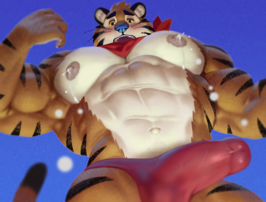 Rule 34 - abs biceps blush furry gay lustful gaze male male focus male