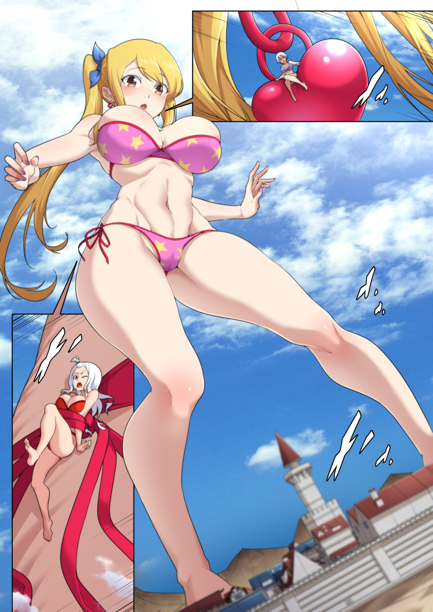 Rule 34 - bikini blonde hair blue eyes cameltoe city earrings ...