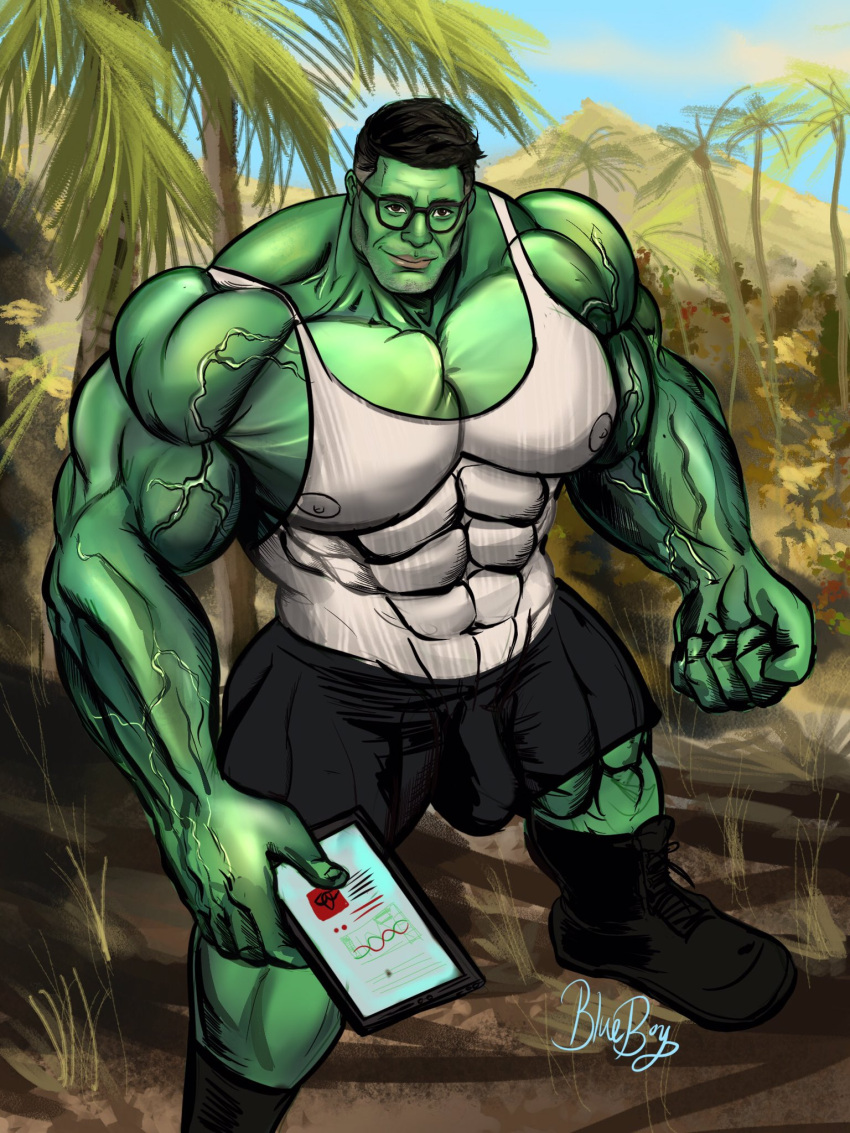 Hulk Abs Rule 34 - 1boy abs biceps big bulge big chest big pecs blueboybara ...