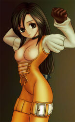 beige_skin breasts brown_eyes brown_hair choker closed_mouth clothes color female female_only final_fantasy final_fantasy_ix fist garnet_til_alexandros_xvii gloves hair human long_hair looking_at_viewer looking_left low-tied_long_hair nipples open_eyes raised_arms solo standing suhara_(protea) thigh_strap rating:Explicit score:18 user:bot