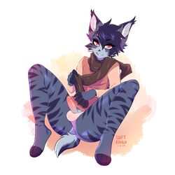 androgynous anthro blue_eyes blue_fur blue_hair cat_ears cat_tail catboy enjoipandas erection feline femboy fluffy fluffy_ears fur furry girly male_only original penis raylo solo trap rating:Explicit score:70 user:Draco_Victor