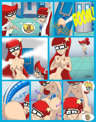  cartoon_network clothing comic female gil_nexdor glasses hugh_test incest johnny_test johnny_test_(series) mary_test selrock sex_toy siblings sister sisters straight_hair strap-on susan_test test_twins twincest twins yuri 