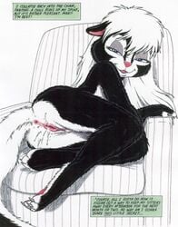 1990s 1998 20th_century anus chair female james_m_hardiman natasha_(jmh) nude pussy sitting skunk solo