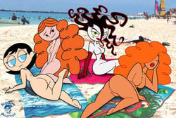  ass beach breasts curly_hair elbow_gloves gloves ms._keane nude powerpuff_girls princess_morbucks redhead sara_bellum sedusa tagme 