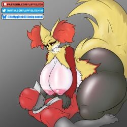  absurd_res anthro areola ass big_breasts big_butt bodily_fluids breasts clitoris clothed clothing cowgirl_position delphox duo erection female female_penetrated fluffyglitch from_front_position fur generation_6_pokemon genital_fluids genitals hanging_breasts hi_res huge_breasts inner_ear_fluff interspecies lying male male/female male_penetrating male_penetrating_female mammal nintendo nipples nude on_back on_bottom on_top penetration penis pokemon pokemon_(species) pokephilia pussy restrained sex simple_background smile tail thick_thighs tuft vaginal_fluids vaginal_penetration vaginal_penetration yellow_body 
