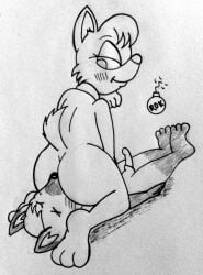  anthro ass blush canid canine canis canon_x_oc domestic_dog dominant dominant_female duo facesitting female german_shepherd herding_dog hunting_dog male male/female mammal nude oral pastoral_dog paw_patrol reddragonkan sitting_on_another sweetie_(paw_patrol) terrier yorkshire_terrier 
