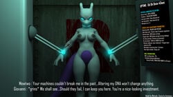  . 2014 3d annonguy breasts dialog female furry giovanni hi_res high_resolution highres mewtwo nintendo nipples no_humans nude pokemon pokephilia pose solo text video_games wolvalix 