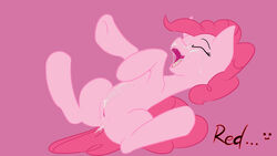  anus closed_eyes cum cum_in_mouth cum_inside equine female friendship_is_magic fur hair horse lying mammal my_little_pony on_back open_mouth pink_fur pink_hair pinkie_pie_(mlp) plain_background pony pussy redcloud solo straight_hair 