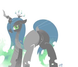  anus ass braddo changeling equine friendship_is_magic grin my_little_pony presenting pussy queen_chrysalis_(mlp) smooth_skin 