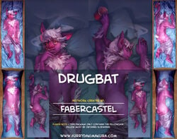  1boy 2015 advertisement alcohol anthro ass bat beverage dakimakura distracting_watermark drugs english_text fabercastel fur furry hair looking_at_viewer lying male male_only mammal nipples on_back penis shorts smoke smoking solo text watermark 