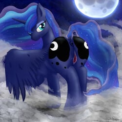  alicorn ass equine friendship_is_magic horn horse lightningdasher mammal moon my_little_pony night plothole pony princess princess_luna_(mlp) princessofthenight pussy royalty wings 