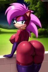  ai_generated ass big_breasts breasts hips magenta_fur mobians.ai pink_hair pussy shiny_skin sonia_the_hedgehog sonic_the_hedgehog_(series) sonic_underground thighs 