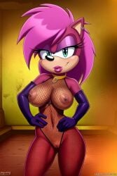 ai_generated ass big_breasts breasts hips magenta_fur mobians.ai pink_hair pussy shiny_skin solo sonia_the_hedgehog sonic_(series) sonic_the_hedgehog_(series) sonic_underground thighs