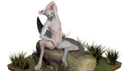  3d animal_genitalia animal_pussy annonymouse anthro canine cuntboy herm hermaphrodite heterochromia highres intersex looking_at_viewer male male_only maleherm mammal multi_genitalia original_character penis pussy sheath sitting solo what wolf 