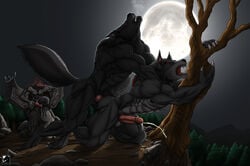  2016 3_toes abs anal anal_sex anthro ass balls barefoot bat being_watched biceps big_muscles black_fur black_nipples bright_eyes canine claws closed_eyes cum cum_on_penis cum_while_penetrated cumshot digitigrade dripping ejaculation erection fangs forest from_behind_position full_moon fur glowing glowing_eyes grey_fur group group_sex hair hand_on_neck hands-free hi_res howl humanoid_penis kevindragon kneeling knot male mammal membranous_wings moon moon_light musclegut muscular muscular_male nature neck_tuft night nipples no_pupils nude open_mouth orgasm outdoors panting pecs penetration penis pointy_ears precum pubic_hair red_eyes saliva sex shadow sharp_teeth shiny sitting steam stone story teeth threesome toe_claws toes tongue tongue_out tree tuft voyeur were werewolf wings wolf yaoi 