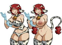  1girls adjatha animal_humanoid areola big_breasts bimbo blush bovine breasts busty cleavage clothed clothing collar cora corset cow_accoutrements cow_ears cow_horns cow_humanoid cow_print cow_tail cowbell erect_nipples female gloves hair hairless_pussy horn hourglass_figure humanoid latex latex_gloves legwear licking_lips mammal moo_bitch nipples nude pale_skin pussy red_hair shaved_pussy short_hair skimpy thigh_highs tight_pussy tongue tongue_out trials_in_tainted_space vagina voluptuous 