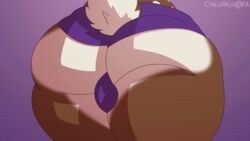  animated anthro ass big_ass furry huge_ass impaledwolf no_humans solo suggestive tail text thick_thighs underwear watermark wide_hips 