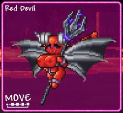  2d 2d_animation animated areolae big big_breasts breasts casual casual_nudity cuernos curvy demon demon_girl devil devil_horns devil_tail female female_only flapping_wings flying girl heart horns large_breasts mod monster_girl nona_wufai nude pitchfork pixel pixel_animation pixel_art purple_eyes red red_body red_devil red_devil_(terraria) red_fur red_skin shortstack sprite sprite_art steam terraria terraria_(lewdrraria) terraria_(workshop) trident wings 