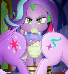  2017 annoyed anus book cutie_mark dildo dragon equine feathered_wings feathers female feral friendship_is_magic group horn horse male mammal my_little_pony pegasus pony pussy pussy_juice sex_toy spike_(mlp) starlight_glimmer twilight_sparkle_(mlp) vaginal_penetration virenth wings 