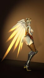  3d areolae ass blender blizzard_entertainment blonde_hair blue_eyes bodysuit breasts female female_only legs mercy nipples overwatch presenting pussy skin_tight solo spread_legs straight thedreadfox thighhighs tight_clothes 