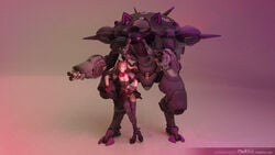  3d absurdres alternate_costume areolae black_cat_d.va blender breasts d.va female female_only highres looking_at_viewer meka meltrib nipples overwatch overwatch_2 solo 