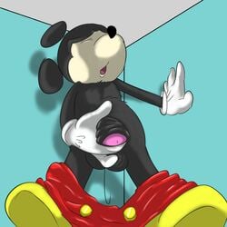  2016 balls disney foreskin grandschemetheme male male_only mammal masturbation mickey_mouse mouse partially_retracted_foreskin penis rodent solo uncut 