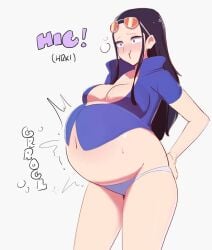  belly_expansion bloat bloated bloated_belly bloated_stomach bloated_tummy bloating burp burping elpacha2 female female_only nico_robin one_piece stomach_noises stuffed_belly 