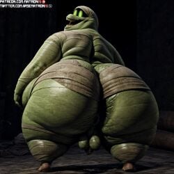  1boy 4k ai_generated anus ass ass balls big_ass big_butt fat fat_ass fat_butt fat_man genitals highres hotel_transylvania large_ass large_butt male male_only massive_ass massive_butt massive_thighs matronai_(artist) mature mature_male monster mummy murray_the_mummy patreon patreon_username pinup solo solo_focus solo_male stable_diffusion thick_ass thick_legs thick_thighs twitter_username 