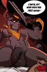  balls captain_nikko cigar english_text flaccid foreskin male male_only mammal nipples nude pecs penis raccoon sly_cooper_(series) smile smooth_fur solo tennessee_kid_cooper 