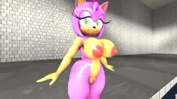  3d amy_rose big_breasts eyelashes sonic_(series) 