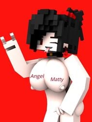  1girls 3d angel-matty angelmatty ashley_succubi big_breasts character commission female female_only mine-imator minecraft nude red_eyes solo succubus tagme 