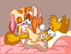    breasts cream_the_rabbit incest j_nsfw male small_breasts sonic_(series) sonic_the_hedgehog_(series) tails tails_the_fox threesome vanilla_the_rabbit younger_female younger_male 