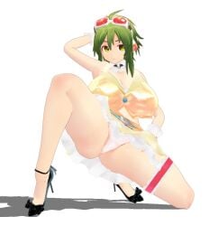 1girls 3d breasts female female_focus female_only goggles goggles_on_head green_eyes gumi heels huge_breasts jyb megpoid_gumi mikumikudance mmd panties vocaloid wide_hips wide_thighs 