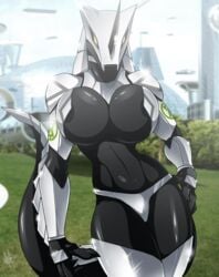  angela-45 areolae armor city cyberdragon cybernetics huge_breasts panties walter_sache wsache2020 