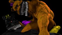 2boys 3d abs absurd_res animatronic anthro anthro_on_anthro anthrofied ass bara bear before_and_during_pregnancy before_sex biceps big_penis black_body black_skin butt cock dick duo erect_penis erection five_nights_at_freddy&#039;s five_nights_at_freddy&#039;s_4 gay gay_couple half-closed_eyes hat headgear headwear ingame_model lagomorph leporid machine mammal muscles muscular muscular_male nightmare707 nightmare_(fnaf) nightmare_fredbear_(fnaf) open_mouth orange_body orange_skin penis penis_on_ass penis_on_butt pink_penis red_eyes robot sharp_teeth top_hat video_games yellow_penis